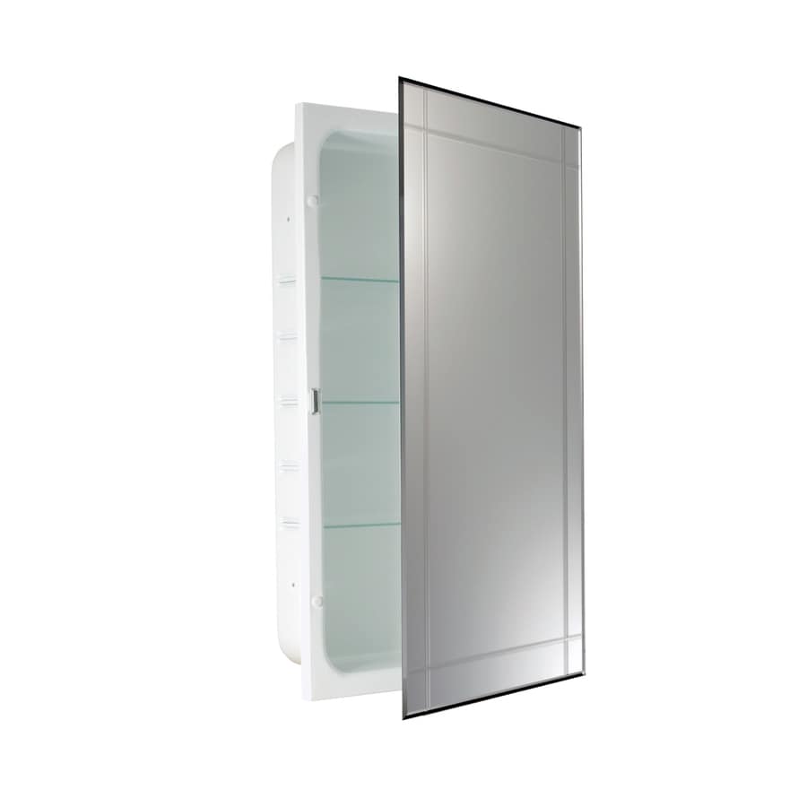 Allen + roth 16in x 26in Rectangle Recessed Mirrored