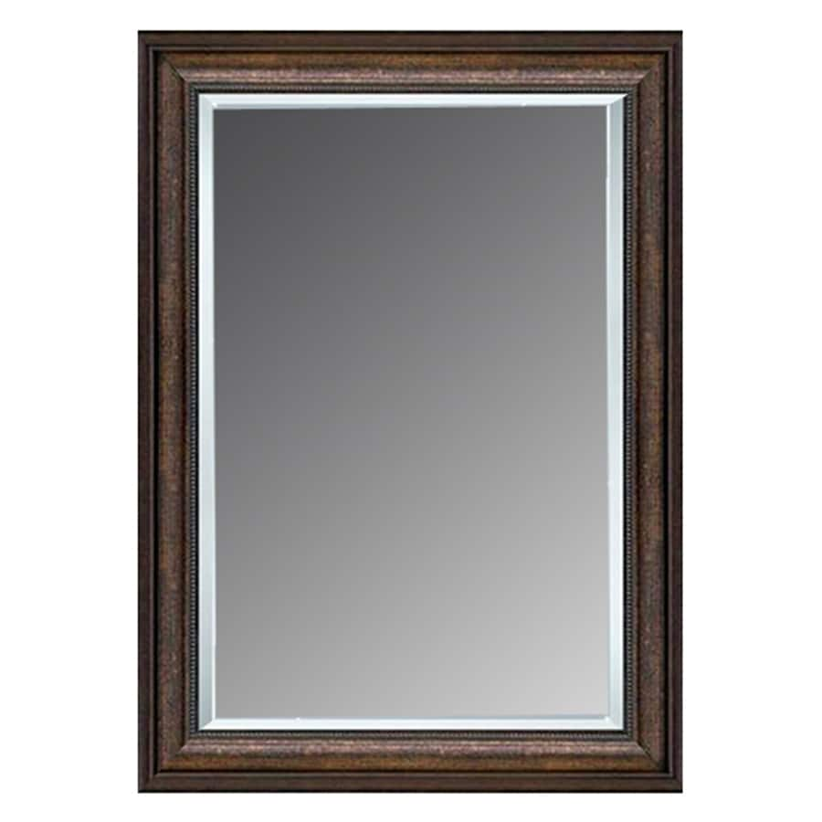 Allen Roth 46 In L X 36 In W Copper Beveled Wall Mirror At Lowes Com   740302082365 