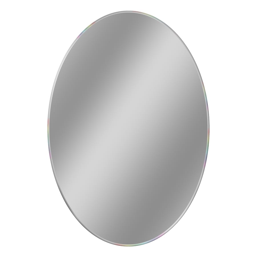 Style Selections 31in L x 21in W Beveled Beveled Frameless Oval Wall