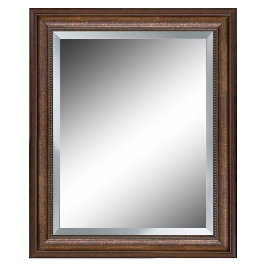 Allen + roth 33-in L x 27-in W Bronze Beveled Wall Mirror at Lowes.com