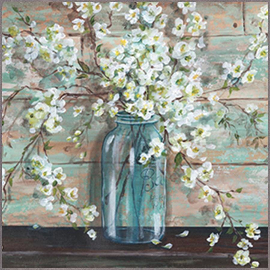 Frameless 30-in H x 30-in W Floral Wood Print at Lowes.com