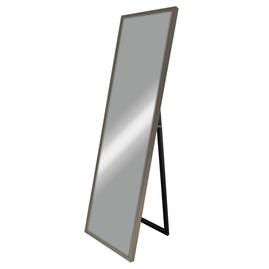 59in L x 17.7in W Gray woodgrain Polished Wall Mirror at