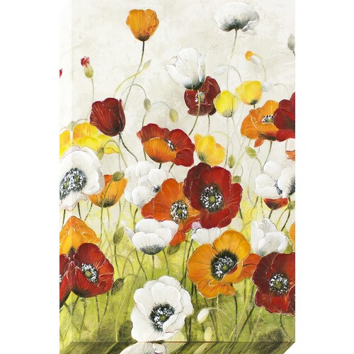 24in W x 36in H Frameless Canvas Floral Print Wall Art at