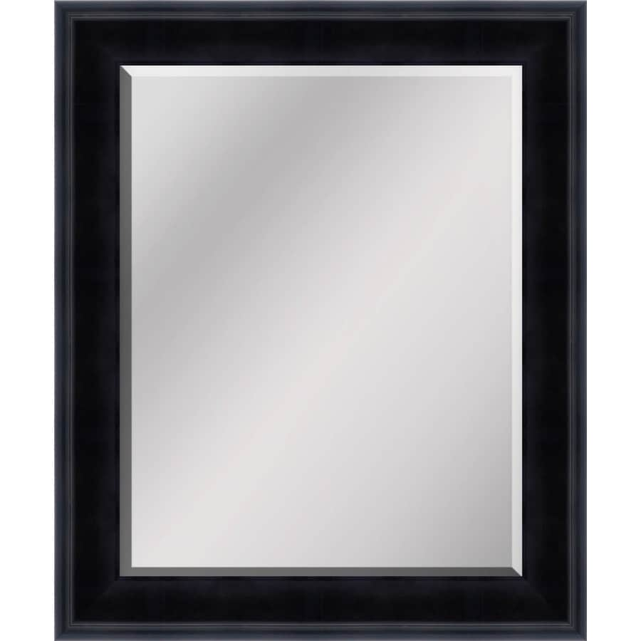 Antique Black Beveled Wall Mirror at