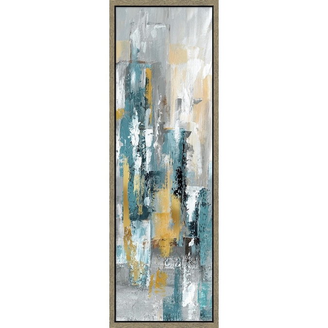 Framed 36-in H x 12-in W Abstract Canvas Print in the Wall Art