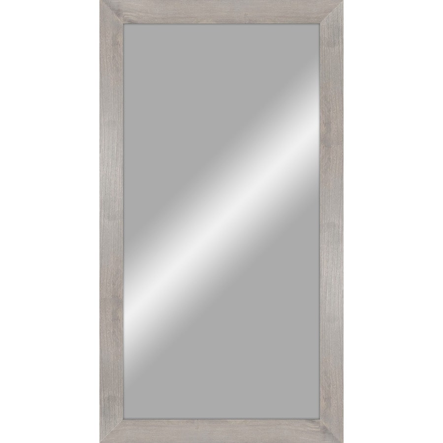 48 In L X 24 In W Rustic Gray Wood Polished Wall Mirror At Lowes Com   740459168998 