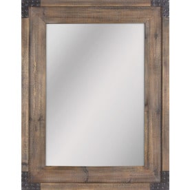 allen + roth Reclaimed Wood Beveled Wall Mirror