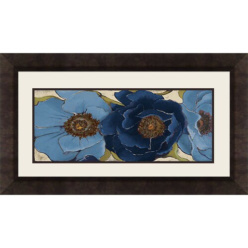 Framed 16.5in H x 28.5in W Floral Plastic Print in the Wall Art