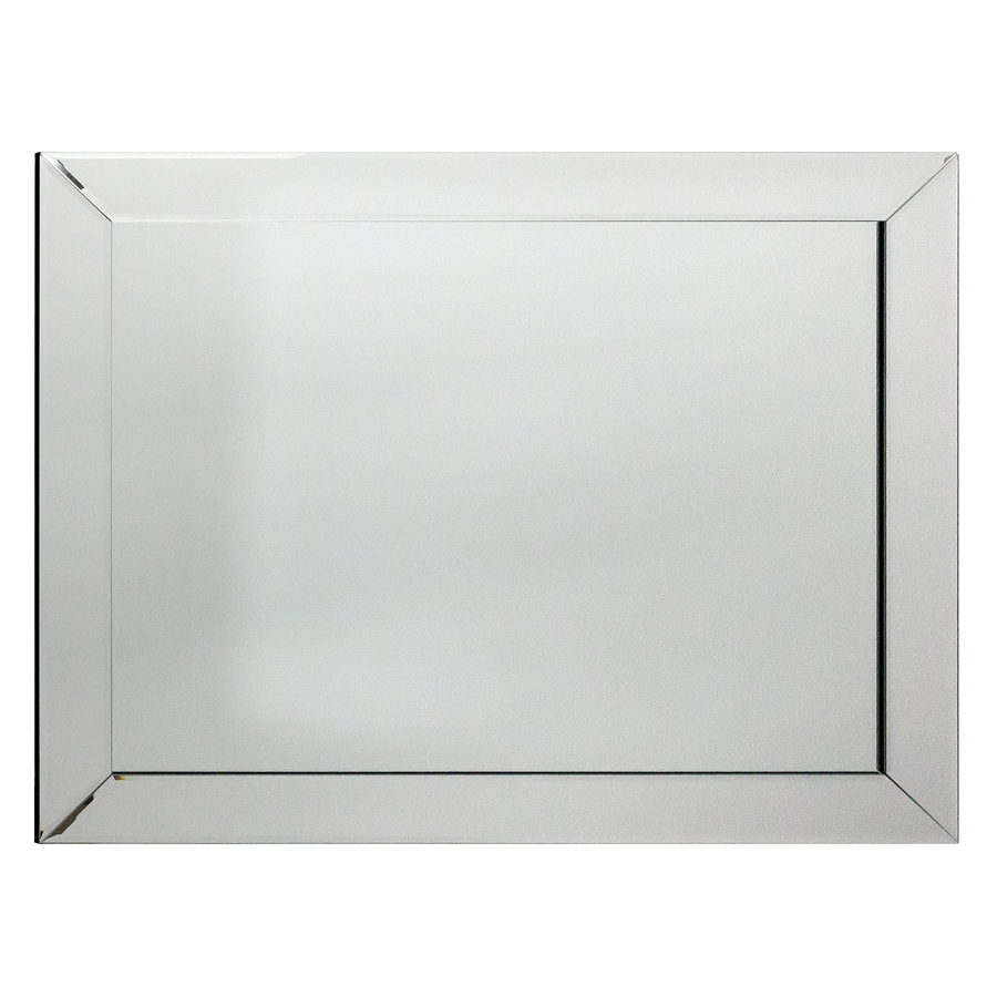 allen + roth 24-in x 30-in Mirrored Beveled Rectangle Contemporary ...