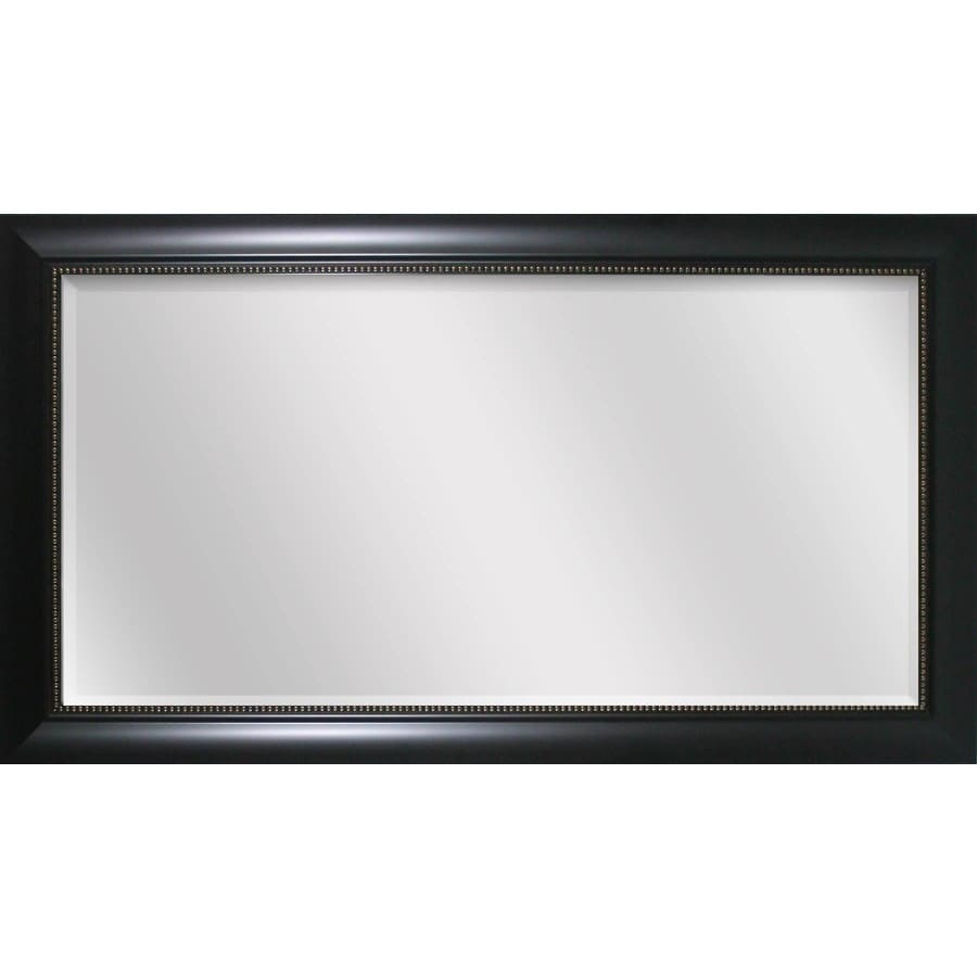 Style Selections 45-in x 24-in Black Beveled Rectangle ...