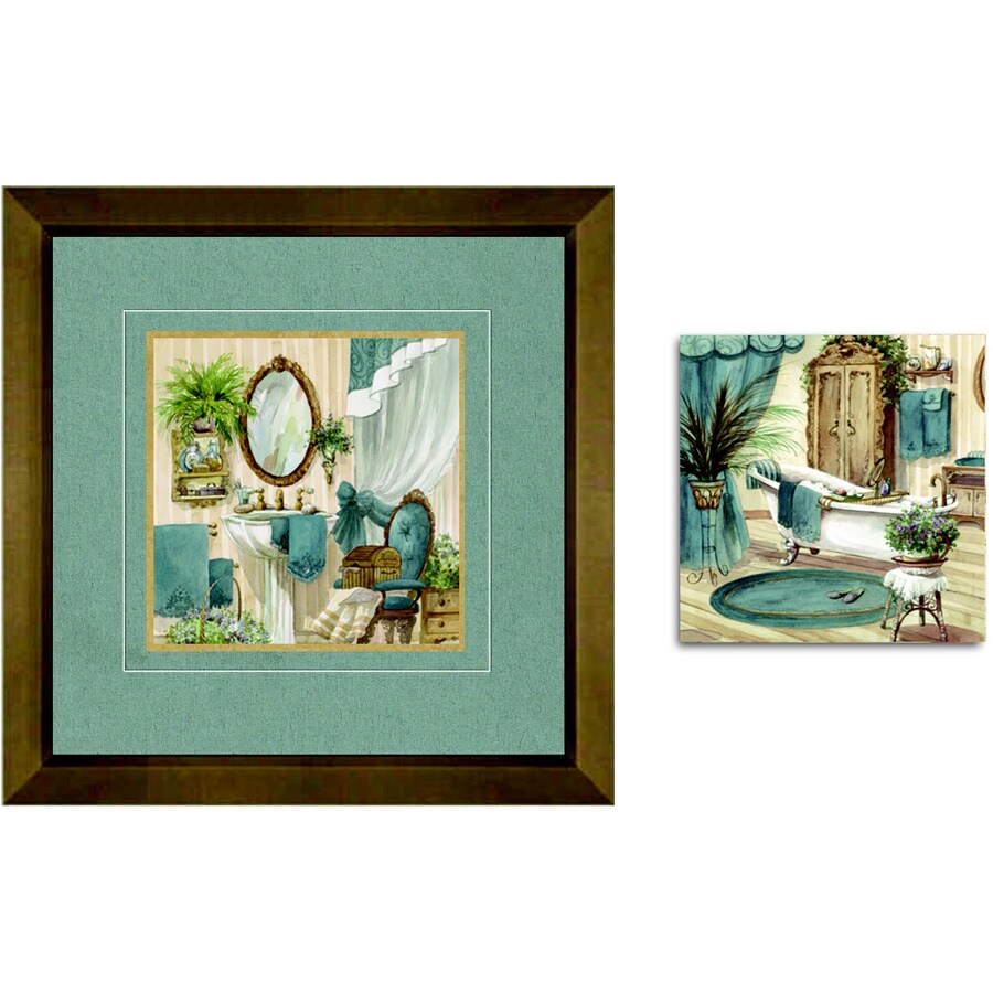 12-in W x 12-in H Framed Bathroom Wall Art in the Wall Art department ...