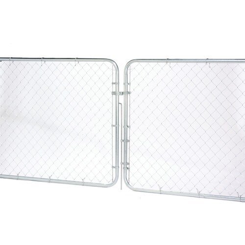 6-ft H X 10-ft W Galvanized Steel Chain Link Fence Gate In The Chain ...