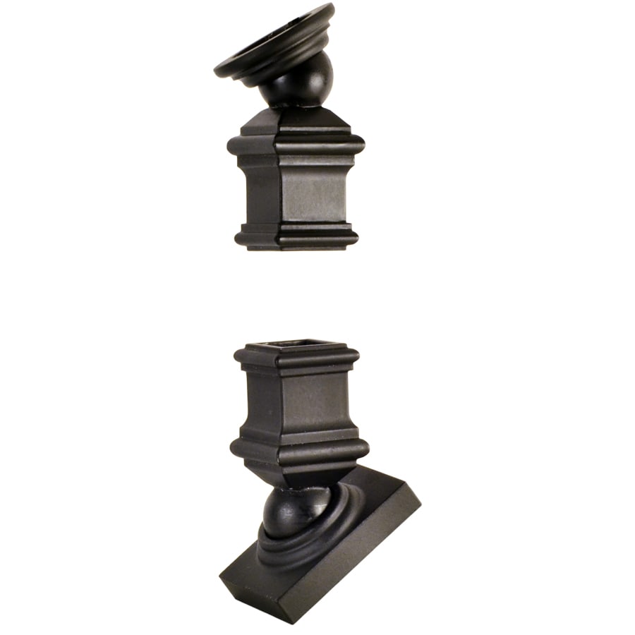 L.J. Smith Stair Systems Satin Black Wrought Iron Baluster Shoe at