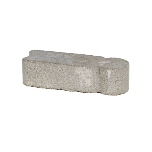 Bullet Gray Straight Edging Stone (Common: 12-in x 4-in; Actual: 11.8 ...