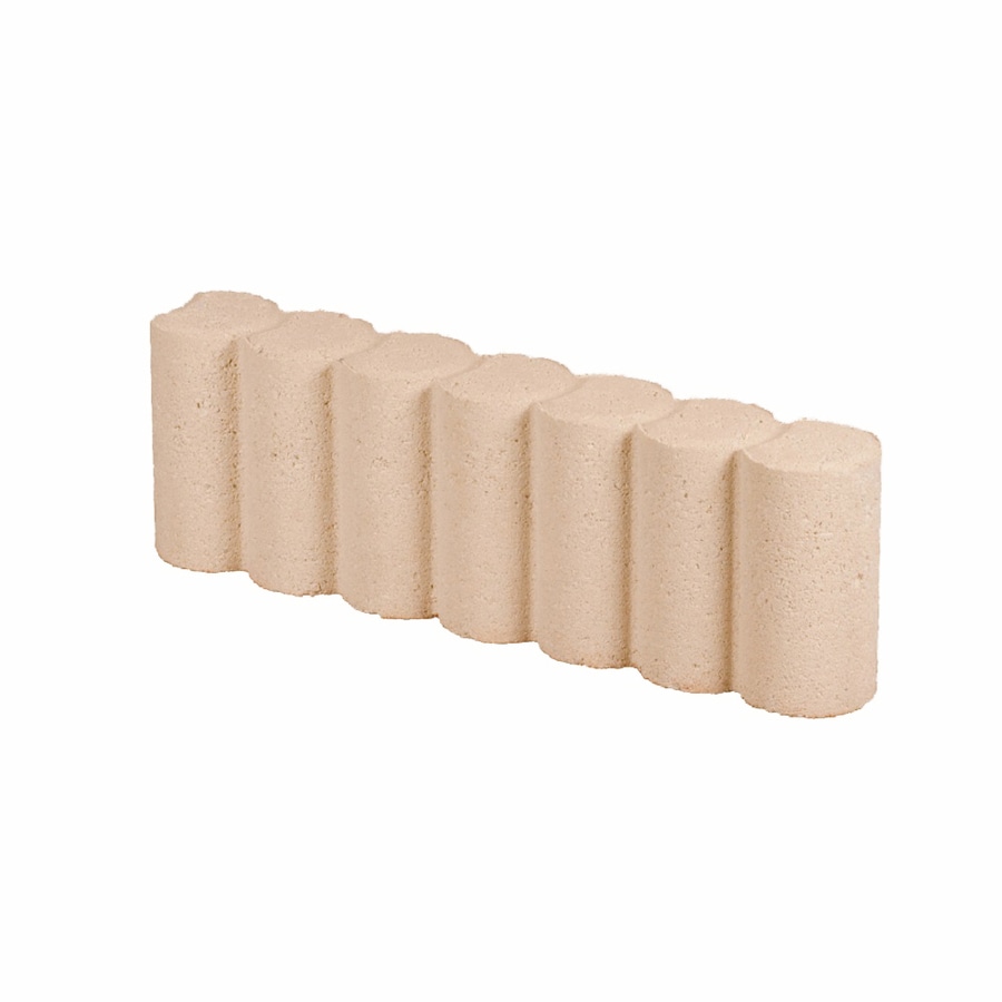 Matt Log Tan Straight Edging Stone (Common: 16-in x 3-in ...