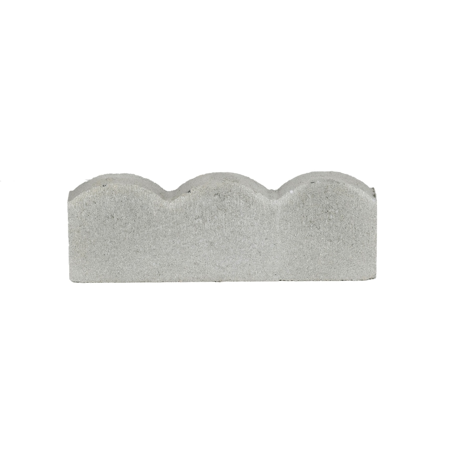 Scalloped Gray Curved Edging Stone (Common 16-in x 2-in; Actual: 15.7 ...