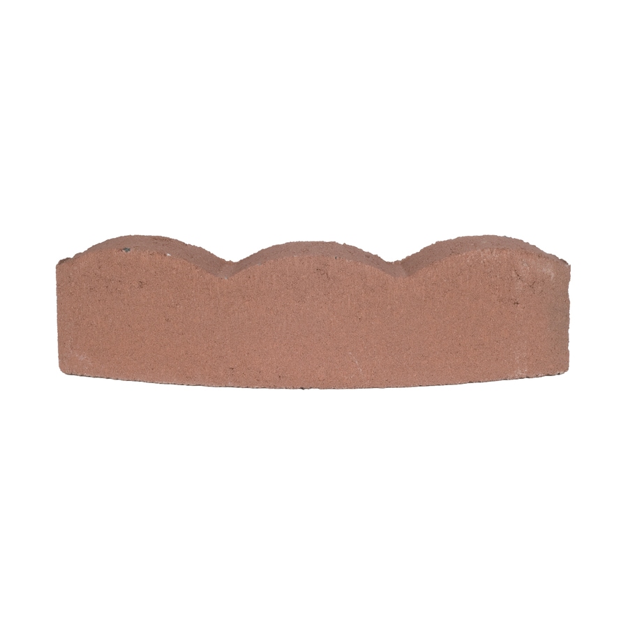 Scalloped Red Curved Edging Stone (Common: 16-in x 2-in ...