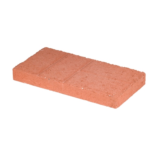 Brickface Red Concrete Patio Stone (Common: 8-in X 16-in; Actual: 8-in ...