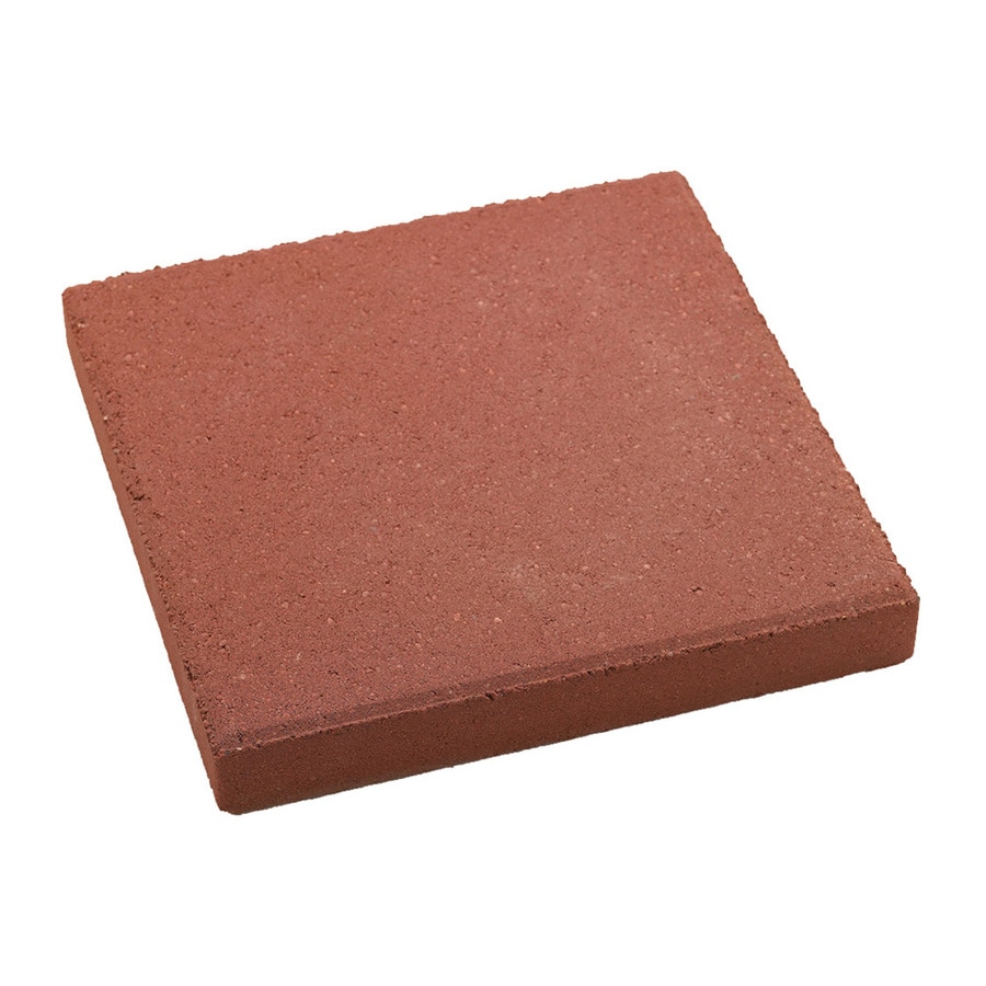 Square Red Concrete Patio Stone (Common: 12-in x; Actual ...