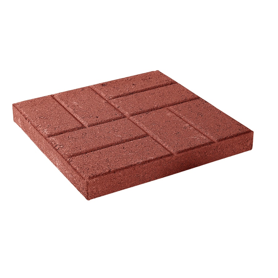 Brickface Red Concrete Patio Stone 16in x; Actual 15.7in x