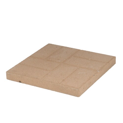 Brickface Tan Concrete Patio Stone (Common: 16-in x 16-in; Actual: 15.7 ...