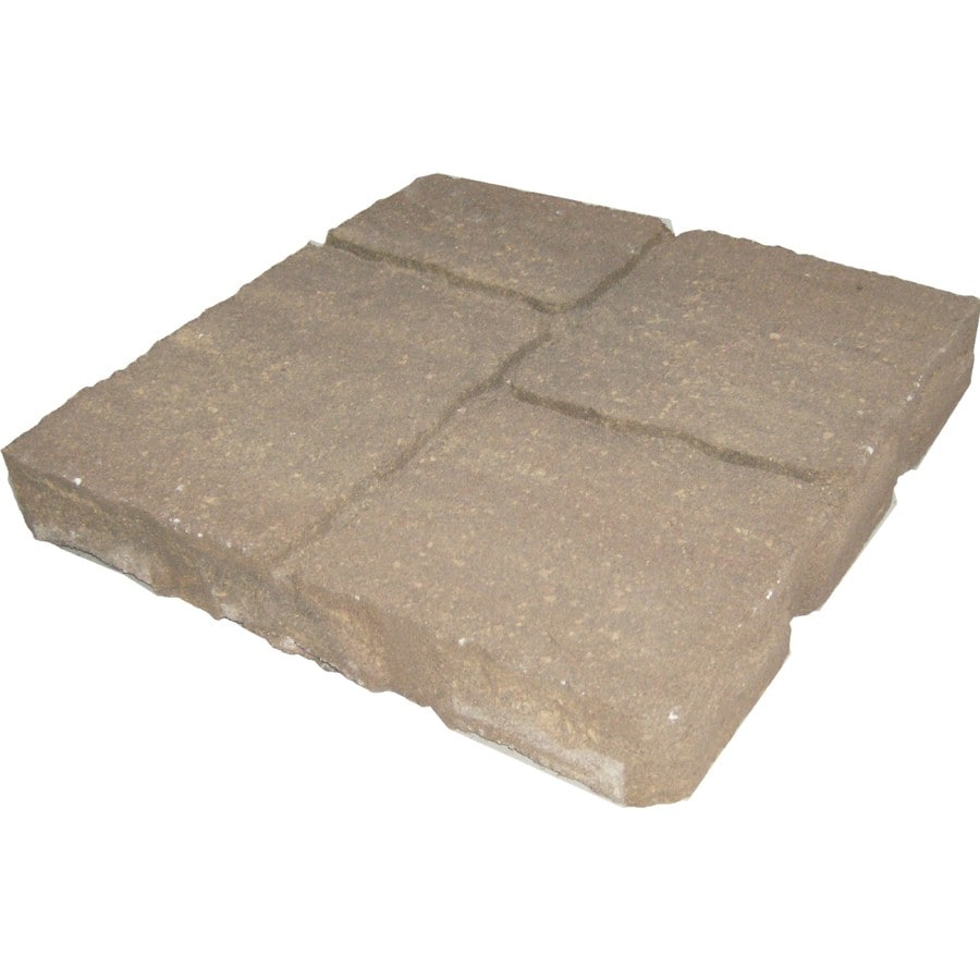Four Cobble Harvest blend Concrete Patio Stone 16in x; Actual