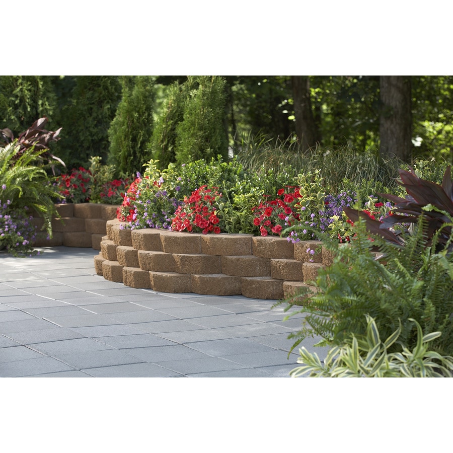 12-in x 4-in x 8-in Tan Concrete Retaining Wall Block in the Retaining ...
