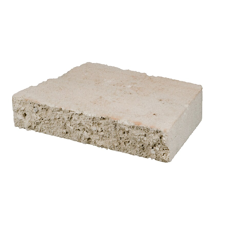 110611256 2.3-in H x 12-in L x 7.5-in D White Concrete Retaining Wall Cap