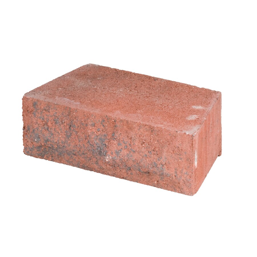  NA 4.1-in H x 12-in L x 6.8-in D Red Concrete Retaining Wall Block