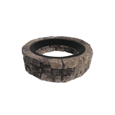Allen + roth Gray/Charcoal Flagstone Fire Pit Patio Block ...