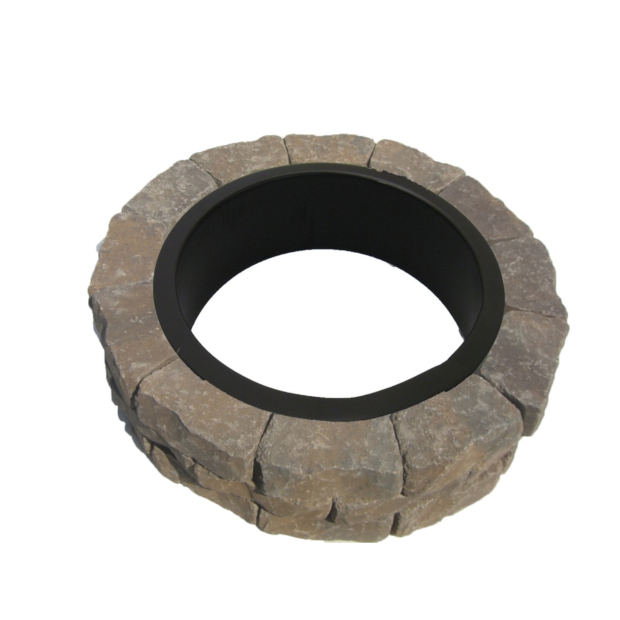 Shop Fire Pit Project Kits at Lowes.com - Tranquil Blend Flagstone Fire Pit Patio Block Project Kit