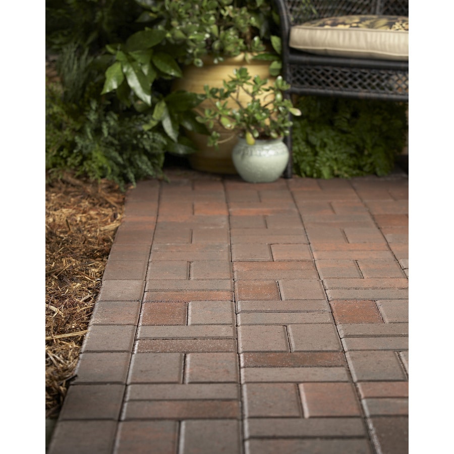 8-in L X 4-in W X 2-in H Rectangle Red/Charcoal Concrete Paver At Lowes.com