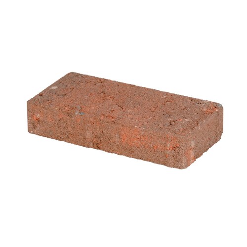 Holland Red/Charcoal Concrete Paver (Common: 8-in x 4-in; Actual: 7.75-in x 3.88-in) in the ...