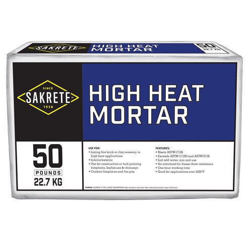 Sakrete 50 Lb Gray Type High Heat Mortar Mix At Lowes Com