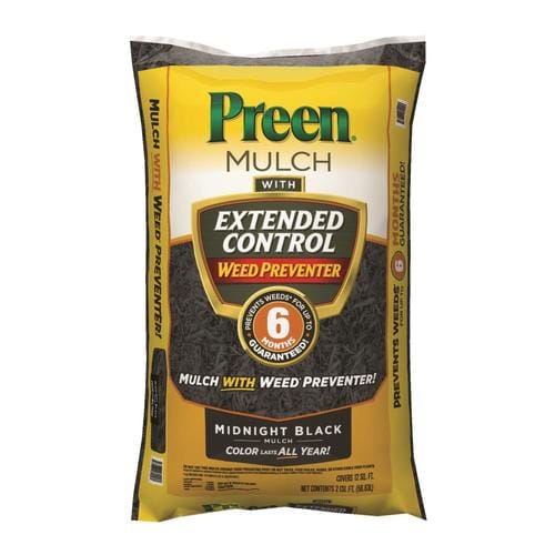 Preen 2cu ft Midnight Black Mulch Plus Weed Control in the Bagged