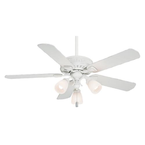 Casablanca Ainsworth 54-in Cottage White LED Indoor Ceiling Fan with ...