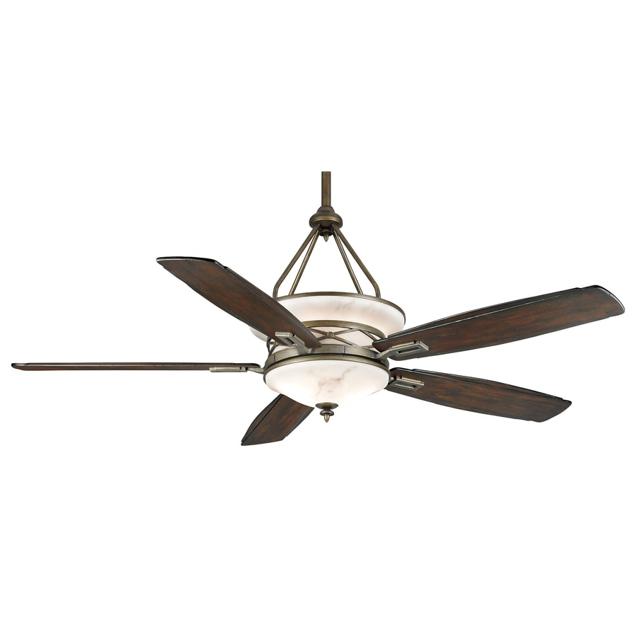 Downrod Mount Indoor/Outdoor Ceiling Fan with Light Kit and Remote