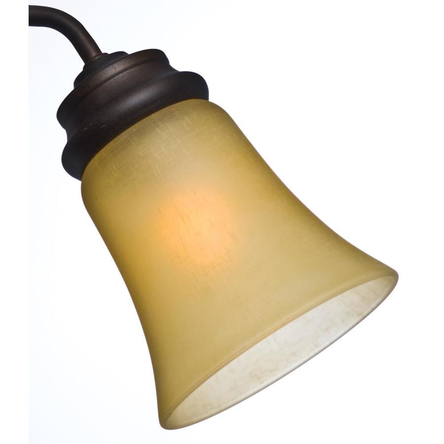 Casablanca 4.625-in H 4.625-in W Amber Linen Tinted Glass Bell Ceiling