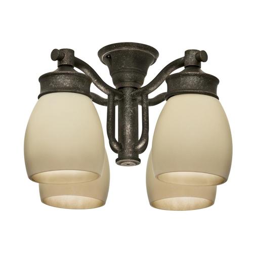 Casablanca 4 Light Aged Bronze Fluorescent Ceiling Fan Light Kit