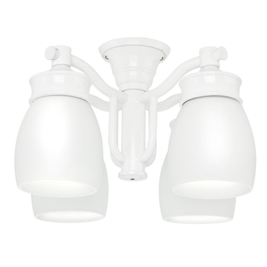 Casablanca 4 Light Snow White Fluorescent Ceiling Fan Casablanca 4 Light Snow White Fluorescent Ceiling Fan Kit With Frosted Glass