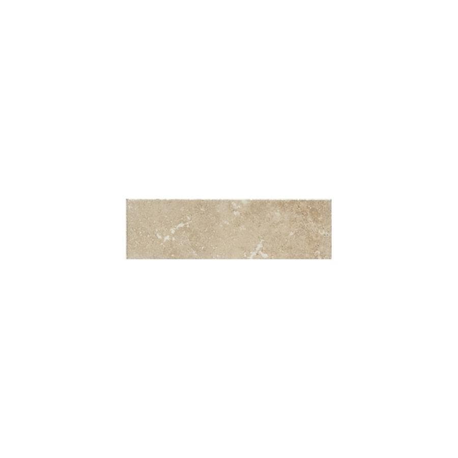 American Olean PZ94A42001P2 Pozzalo Manor Gray Ceramic Bullnose Trim (Common: 2-in x 6-in; Actual: 2-in x 6-in)