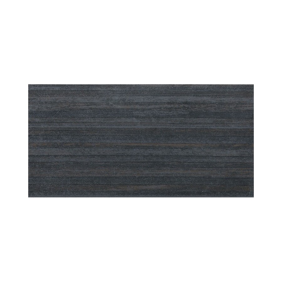 American Olean Carbon Mist Slate 12-in x 24-in Glazed Porcelain