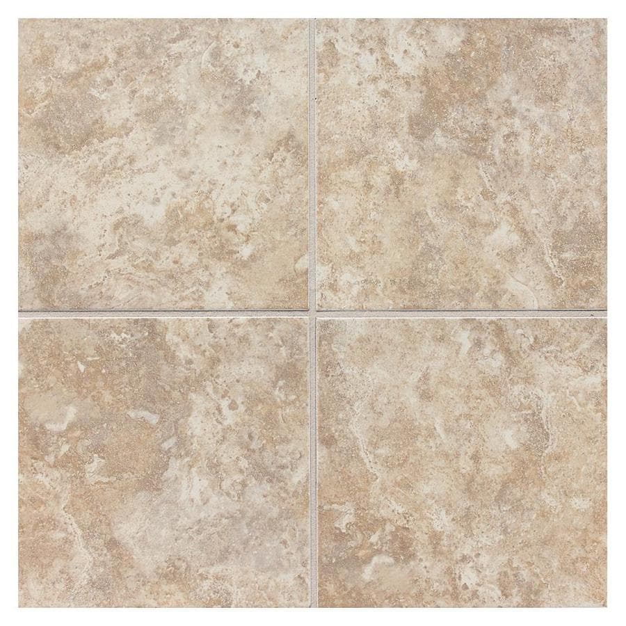 American Olean Belmar 8-Pack Cashmere 18-in x 18-in Ceramic Floor and ...