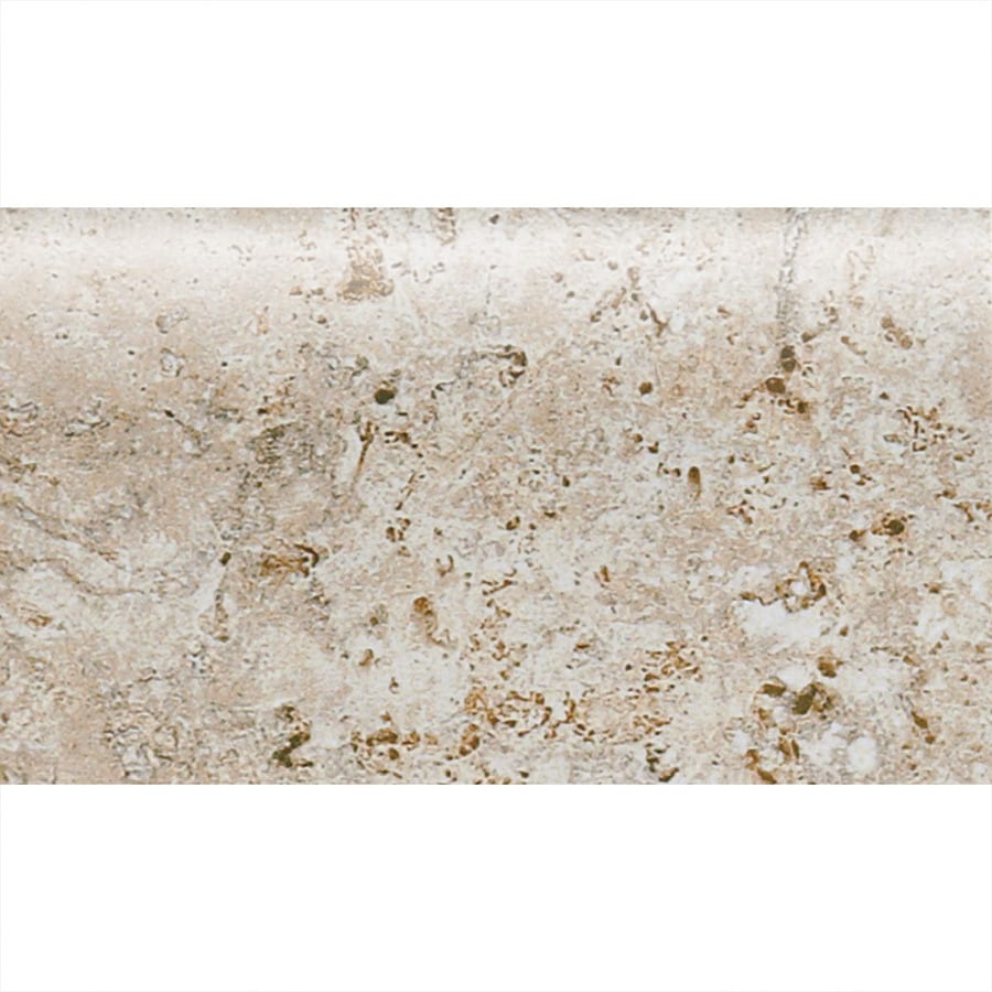 American Olean Bordeaux Creme Ceramic Bullnose Tile (Common: 4-in x 8-1 ...