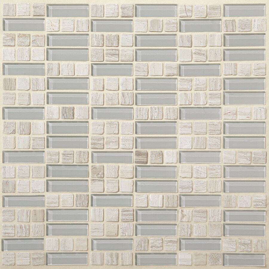 American Olean 12 In X Best Glacier Gray Mosaic American Olean 12 In X Best Glacier Gray Mosaic Basketweave Wall Tile Actuals