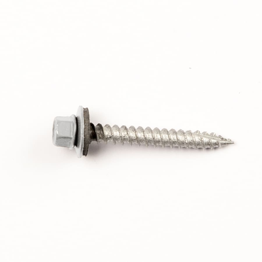 Metal Sales 11/2in Wood Screw White (100/Bag) in the Roofing Screws