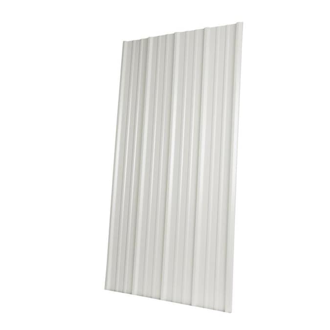 Metal Sales ProPanel II 3ft x 8ft Ribbed White Steel Roof Panel in the Roof Panels department