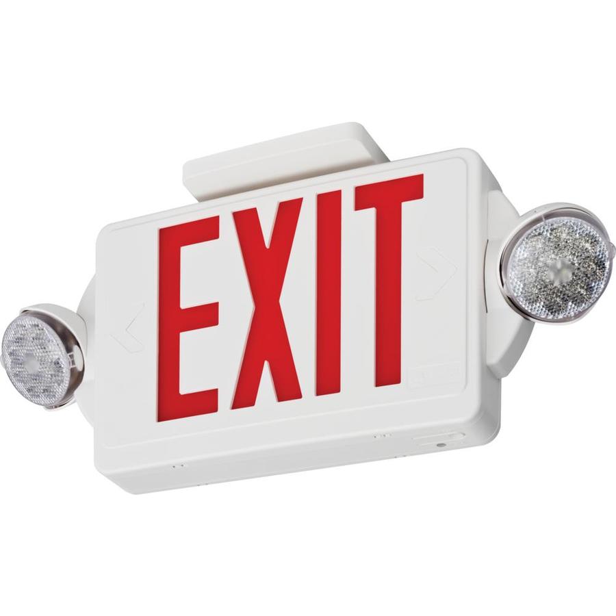 Lithonia Lighting Quantum White LED Exit and Emergency Light Combo High ...