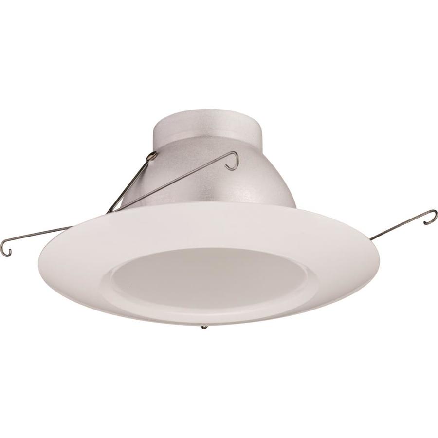 Lithonia Lighting 6 in. Matte White Torsion Spring Mount Narrow Flange ...