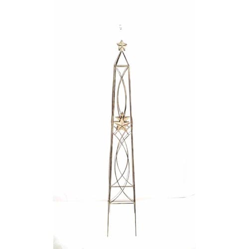 Garden Treasures 48in H Star Obelisk Garden Statue at